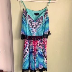 Tie dyed mini dress